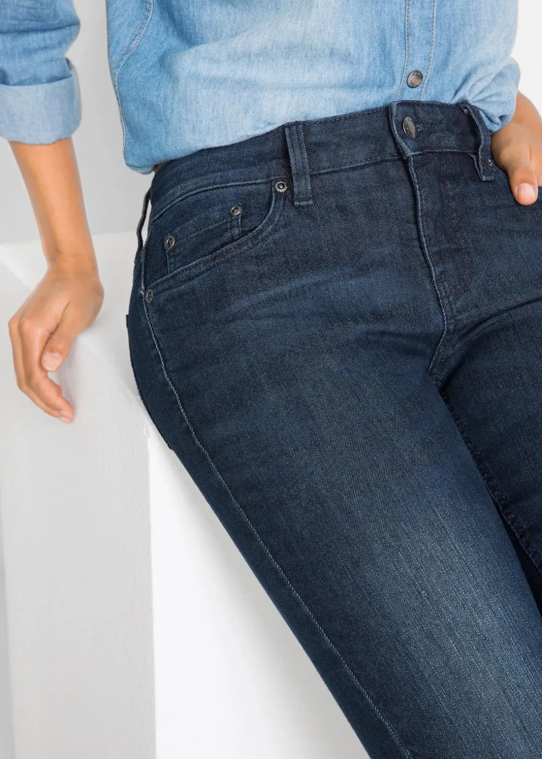 Bootcut Jeans Mid Waist, Stretch