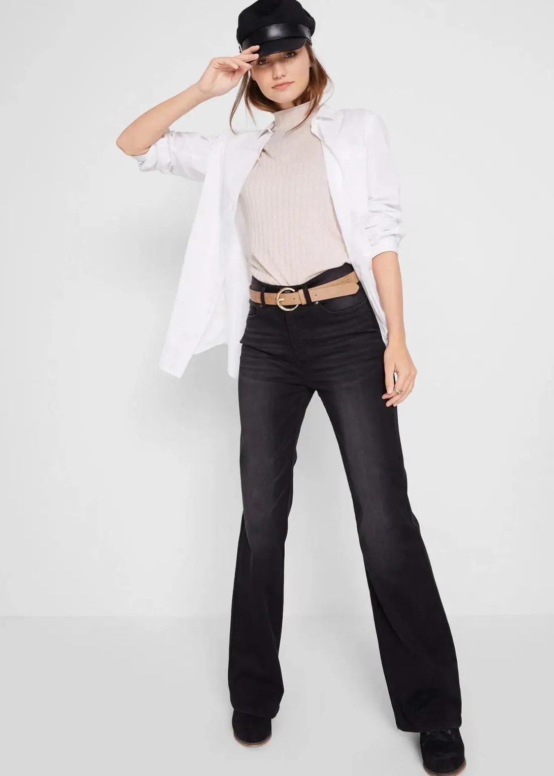 Bootcut Jeans Mid Waist, Shaping