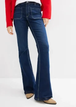 Bootcut-Jeans High Waist, Stretch Full Length