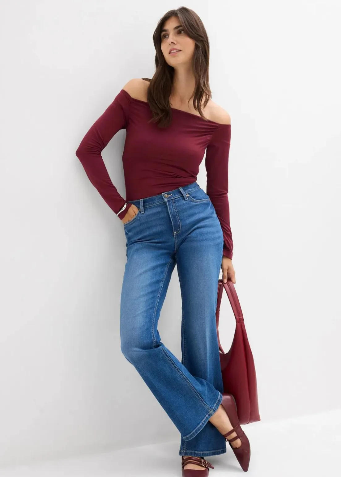 Bootcut-Jeans Mid Waist