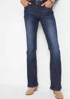 Bootcut-Jeans Mid Waist, Komfort-Stretch
