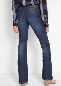 Bootcut-Jeans Mid Waist, Komfort-Stretch