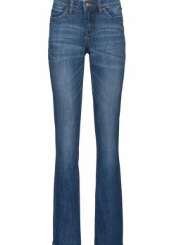Bootcut-Jeans Mid Waist, Komfort-Stretch