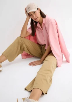 Boxy Bluse aus leichtem Crêpe