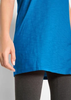 Boxy-Longshirt mit kurzen Ärmeln