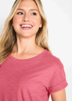 Boxy-Longshirt mit kurzen Ärmeln