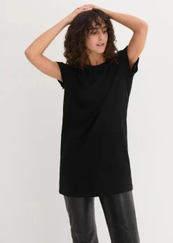 Boxy-Longshirt mit kurzen Ärmeln