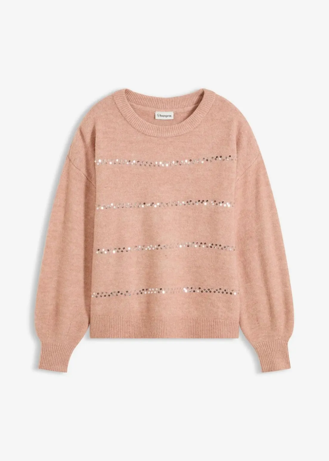 Boxy-Pullover mit Pailletten