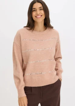 Boxy-Pullover mit Pailletten