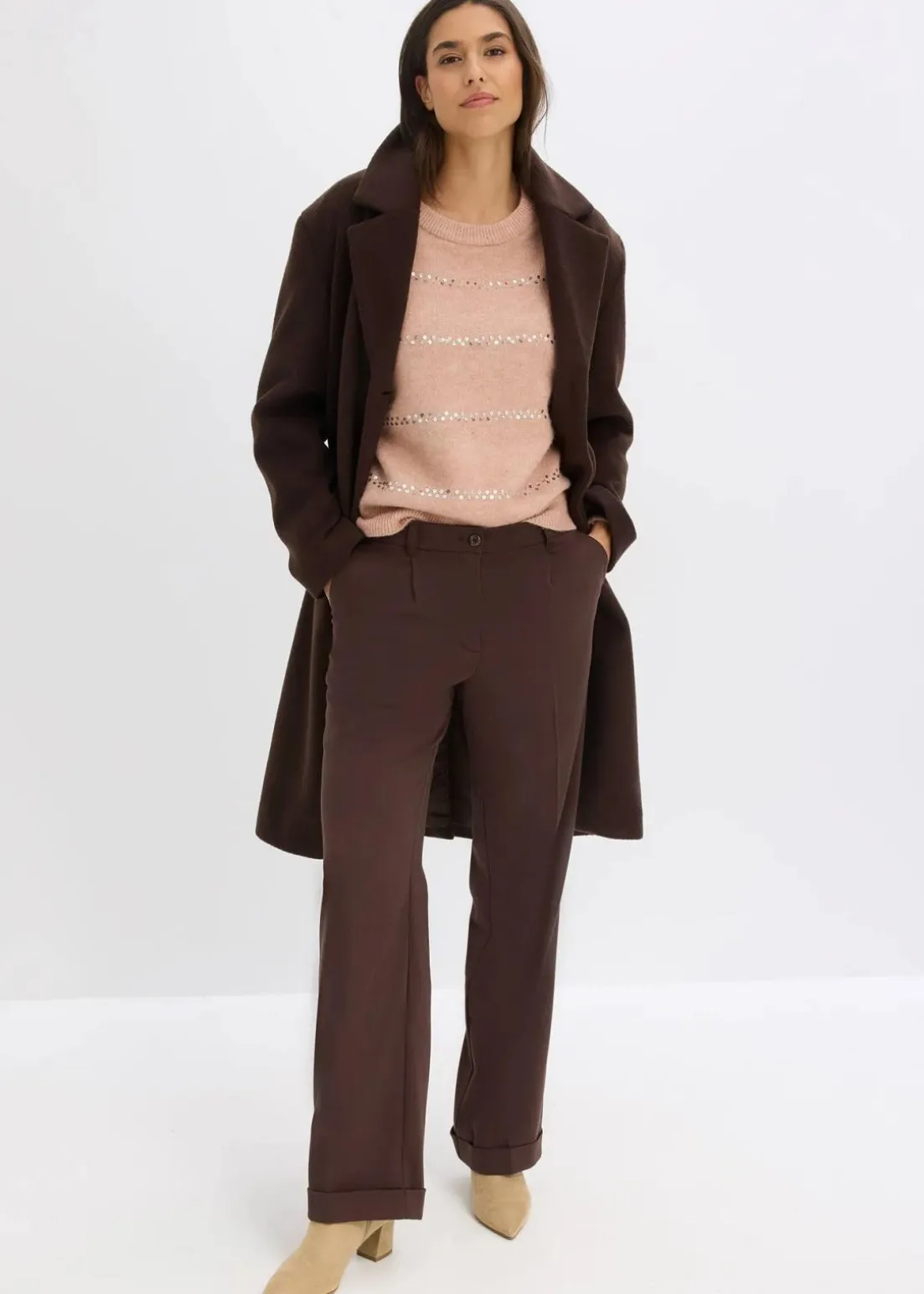 Boxy-Pullover mit Pailletten