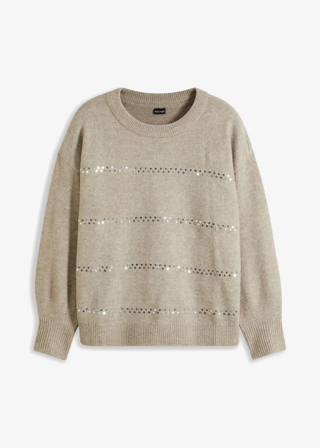 Boxy-Pullover mit Pailletten
