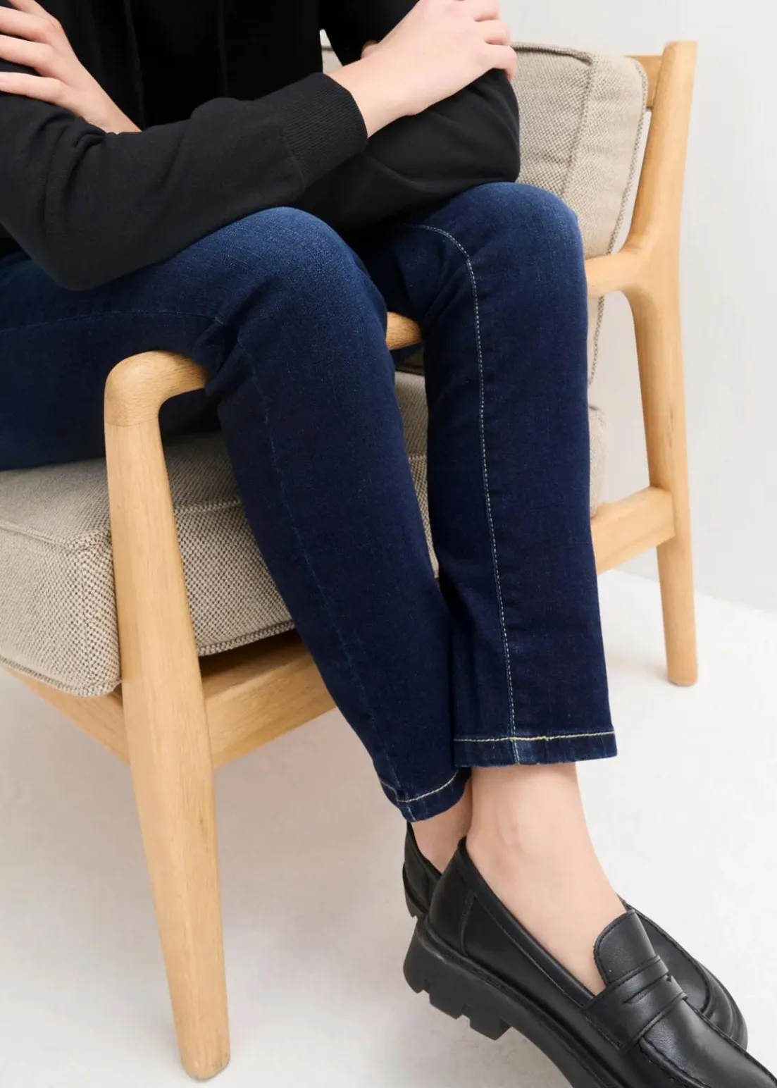 Boyfriend Jeans Mid Waist, Stretch