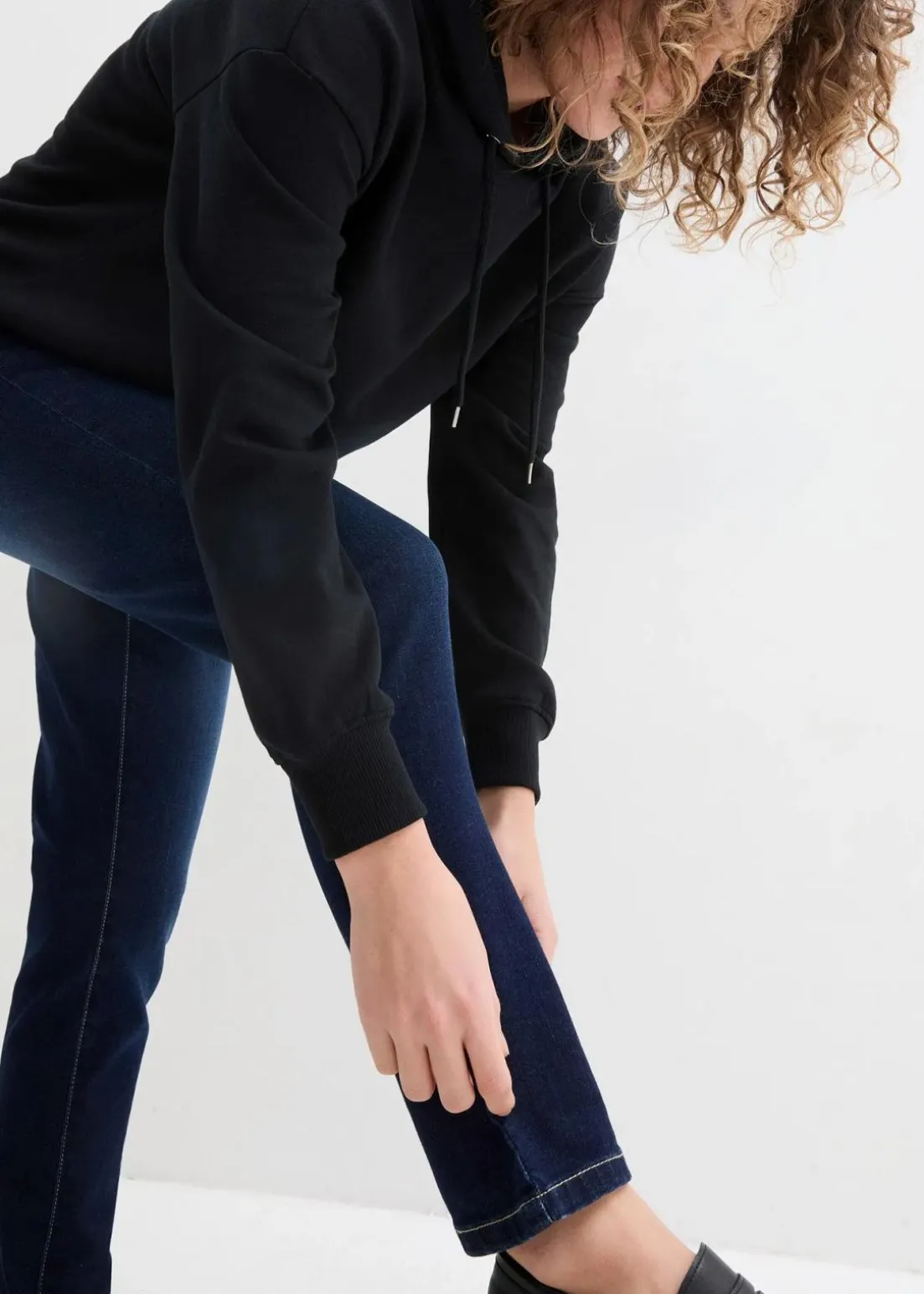 Boyfriend Jeans Mid Waist, Stretch