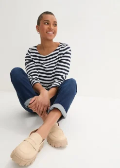 Boyfriend Jeans Mid Waist, Stretch