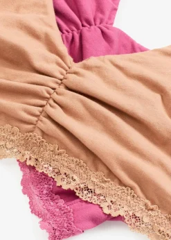 Bralette mit Baumwolle und Spitze (2er Pack)