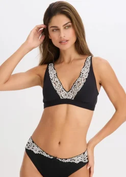 Bralette ohne Bügel mit Bio-Baumwolle und Spitze