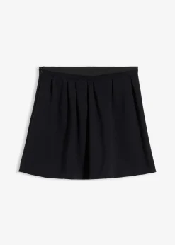 Bundfaltenrock aus leicht glänzendem Viskose-Mix