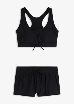 Bustier-Bikini mit Badeshorts (2-tlg.Set)