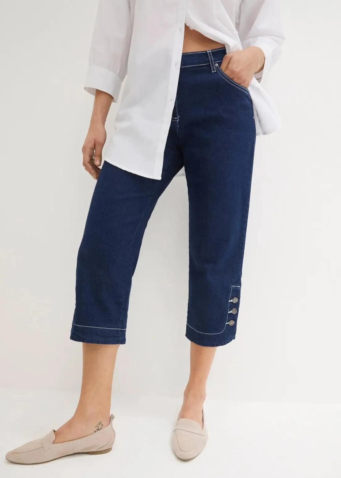 Capri Jeans Mid Waist