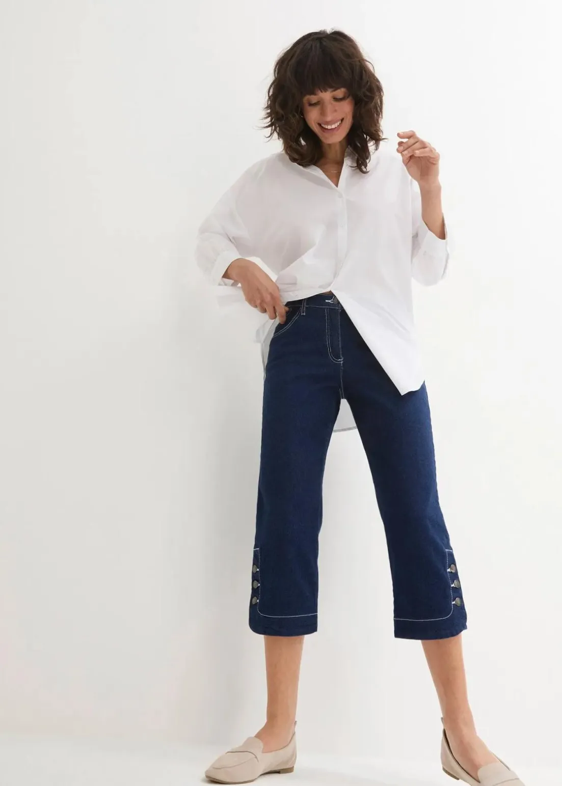 Capri Jeans Mid Waist