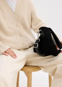 Cardigan mit Rippstrickmuster