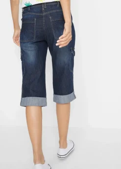 Cargo Jeans, Mid Waist, Stretch