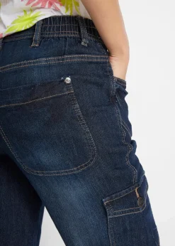 Cargo Jeans, Mid Waist, Stretch