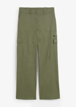 Cargohose aus Baumwolle, Mid Waist