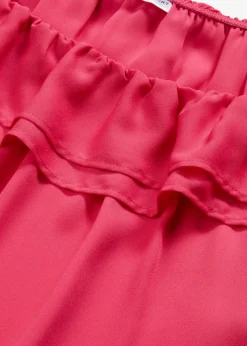 Carmenbluse aus recyceltem Polyester