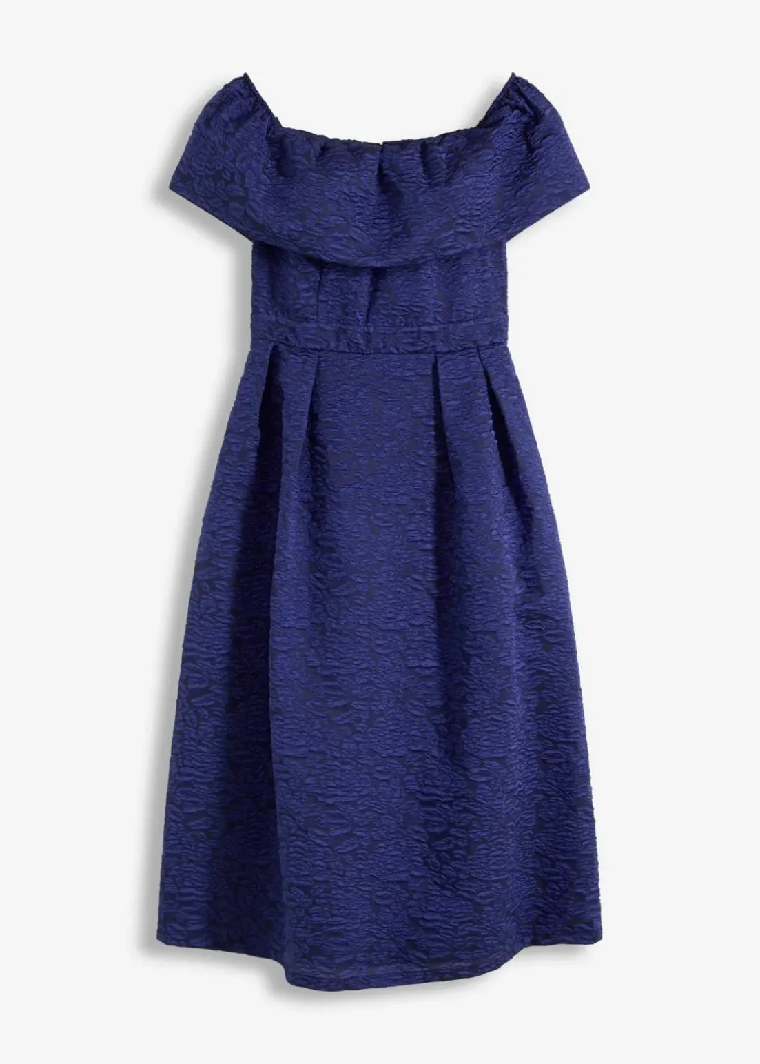 Carmen-Kleid aus glänzendem Jacquard