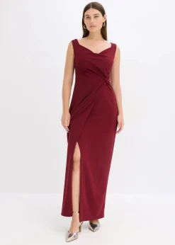 Carmen-Kleid aus strukturiertem Crepe