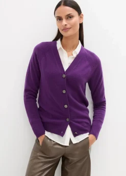 Cashmerestrickjacke mit Good Cashmere Standard®-Anteil