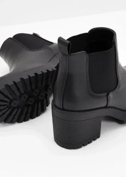 Chelsea-Boots mit Blockabsatz