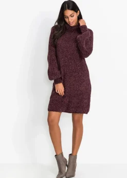 Chenille Strickkleid aus recyceltem Polyester