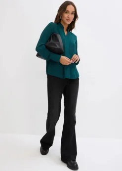 Chiffonbluse in A-Linie