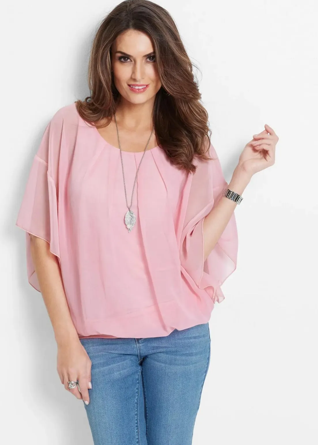 Chiffonbluse mit Untertop