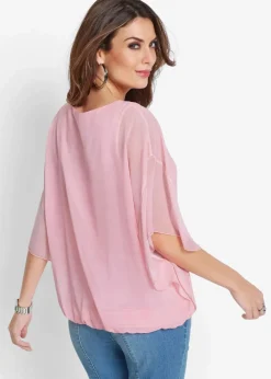 Chiffonbluse mit Untertop