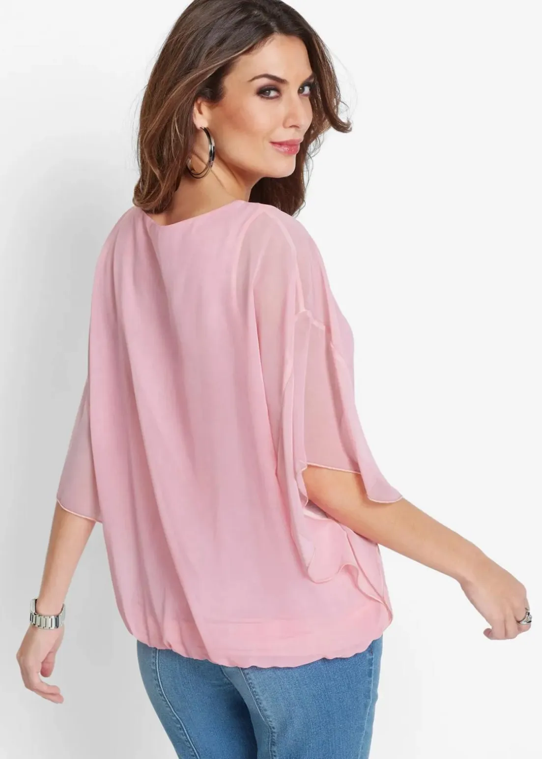 Chiffonbluse mit Untertop