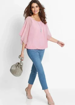 Chiffonbluse mit Untertop