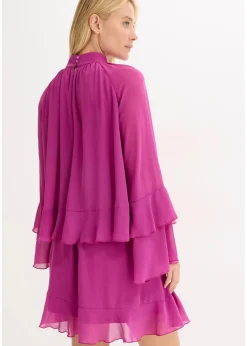 Chiffonkleid mit Volants