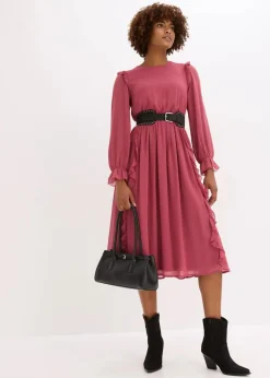 Chiffonkleid mit Volants