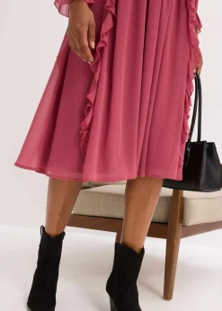 Chiffonkleid mit Volants