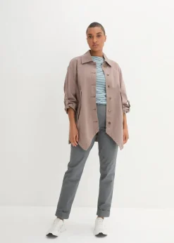 Chinohose aus Baumwolle, knöchellang