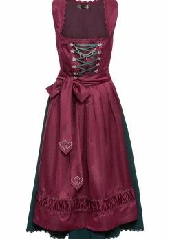 Dirndl mit bestickter Satin-Schürze (2-tlg.Set)