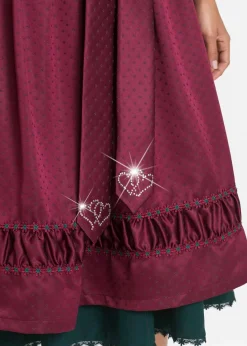 Dirndl mit bestickter Satin-Schürze (2-tlg.Set)