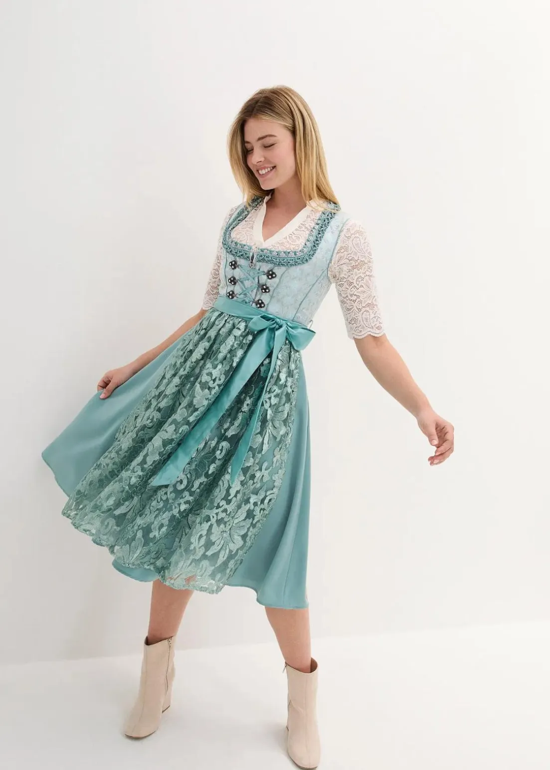 Dirndl mit Pailletten Schürze (2-tlg.Set)