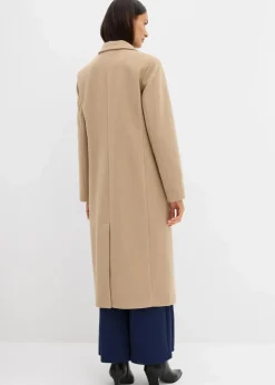 Doppelreihiger Mantel in Wolloptik