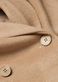 Doppelreihiger Mantel in Wolloptik