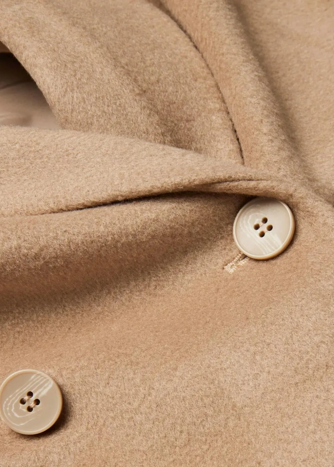 Doppelreihiger Mantel in Wolloptik