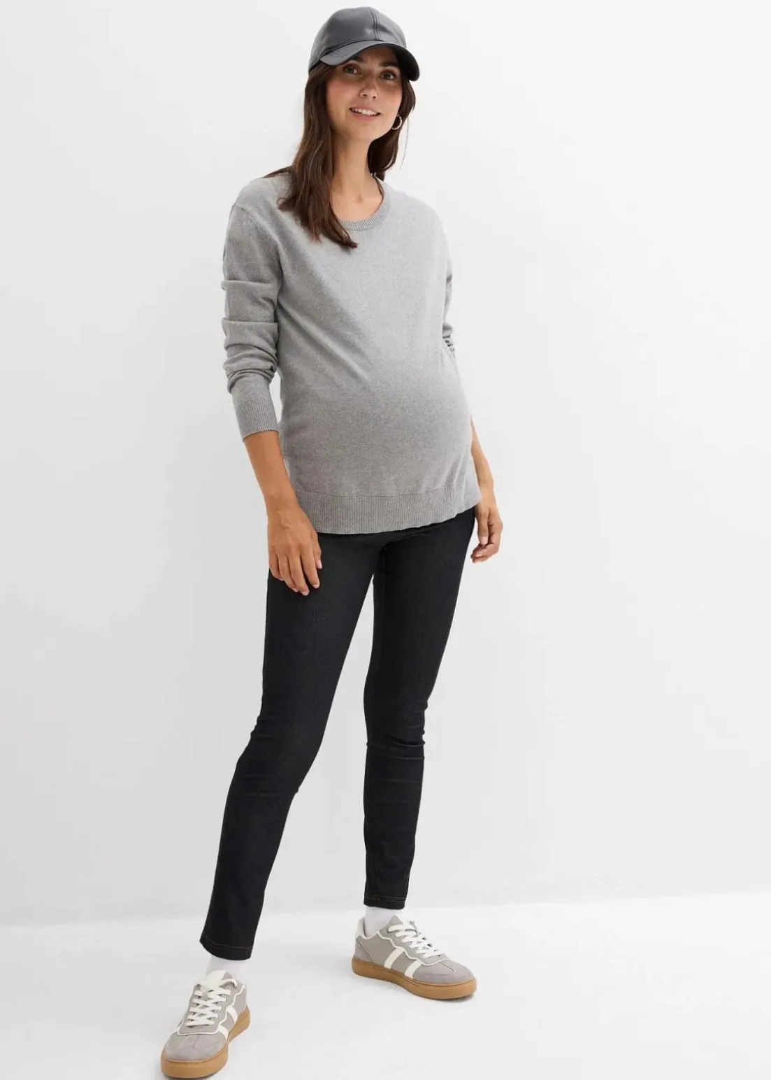 Elastische Umstands-Leggings in Jeansoptik